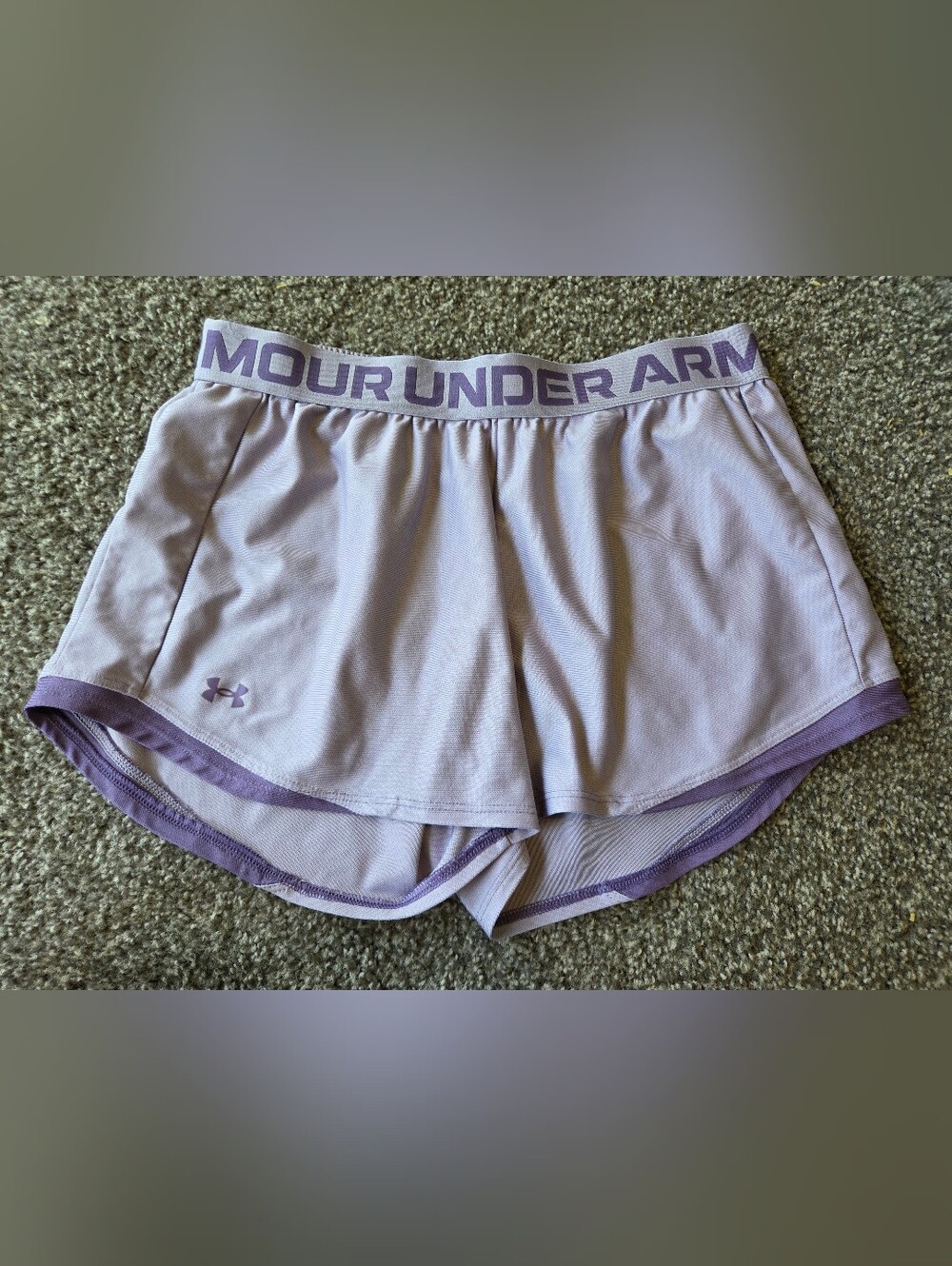 Under Armour Lavender Athletic Shorts with Branded Waistband
